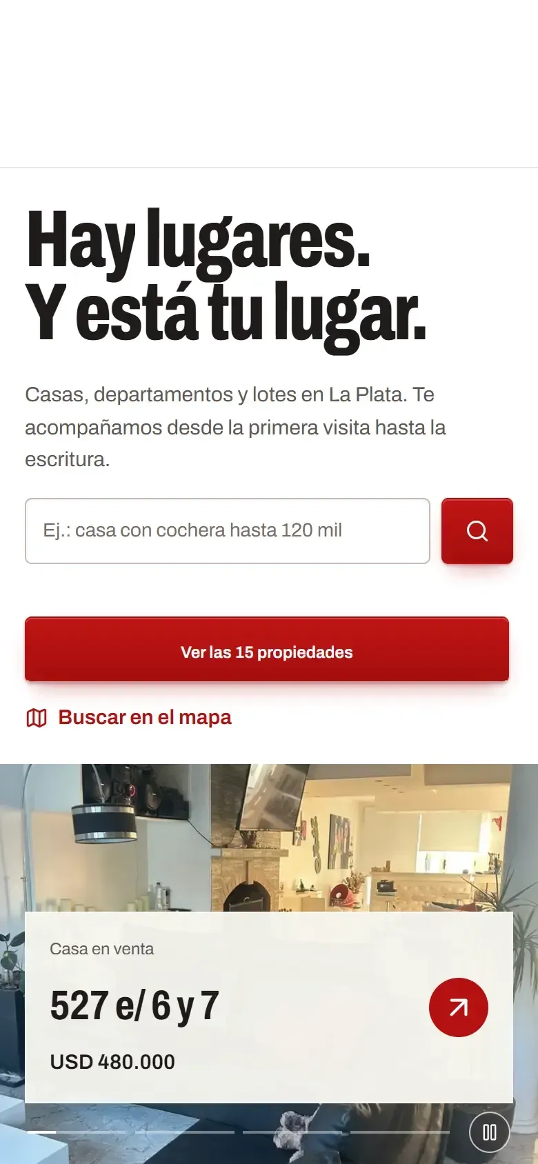 Versión para celular de Inmobiliaria en La Plata
